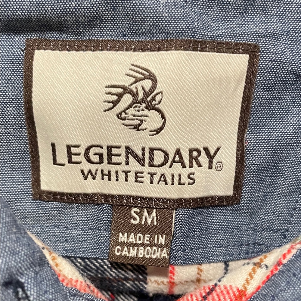 Legendary Whitetails Red and Green Plaid Button Down Shirt - Picture 2 of 6